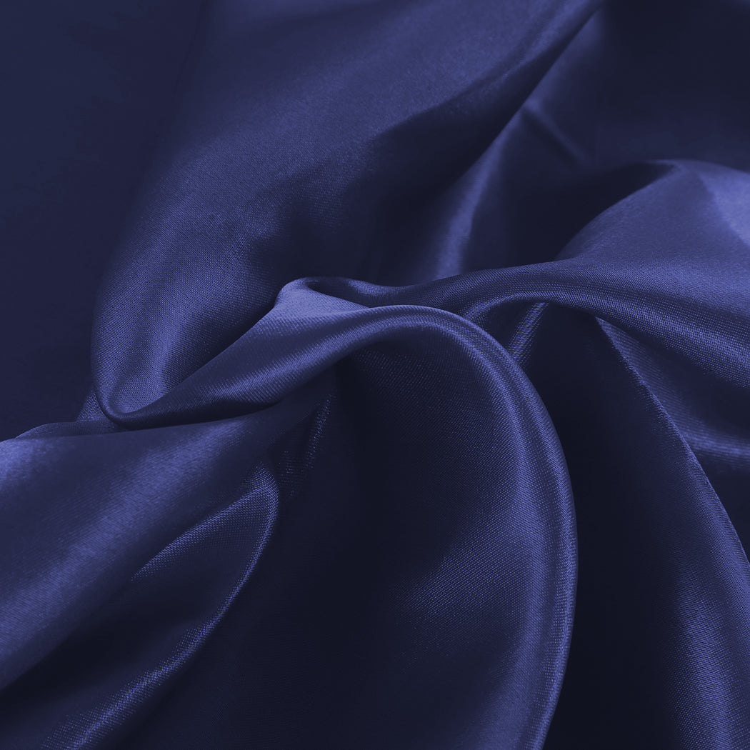 DreamZ Silky Satin Quilt Cover Set Bedspread Blue Single-1954802916497952772