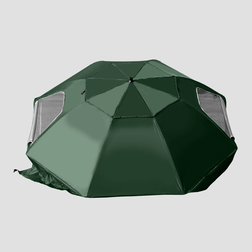 Mountview Beach Umbrella Outdoor Umbrellas Green 2.13M-1954802645822738436
