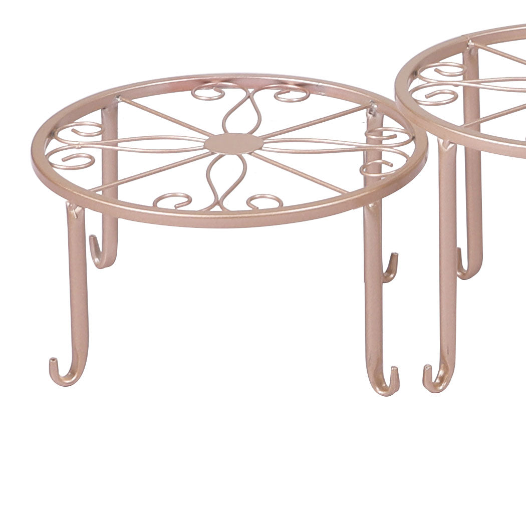 4 x Levede Metal Plant Stand Outdoor Rose Gold-1910112294122164228