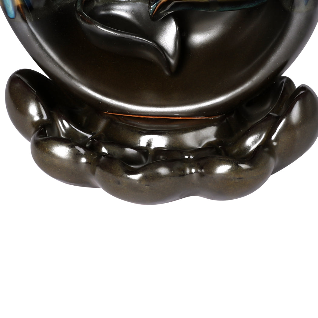 Incense Burner Rounded Waterfall Smoke-1910113078339571716
