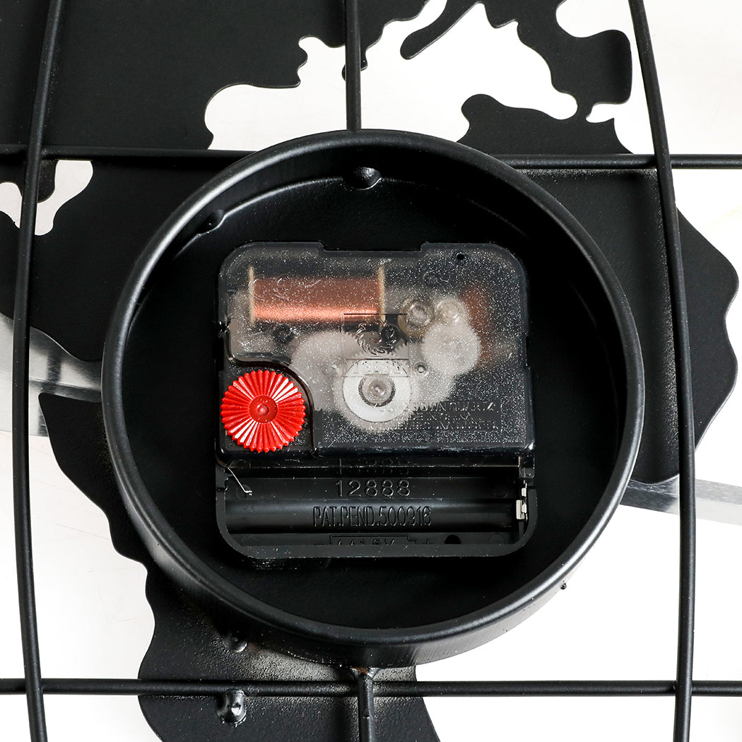 Yezi 60cm Large Wall Clock Roman Numeral Home Black-1954802451580325892