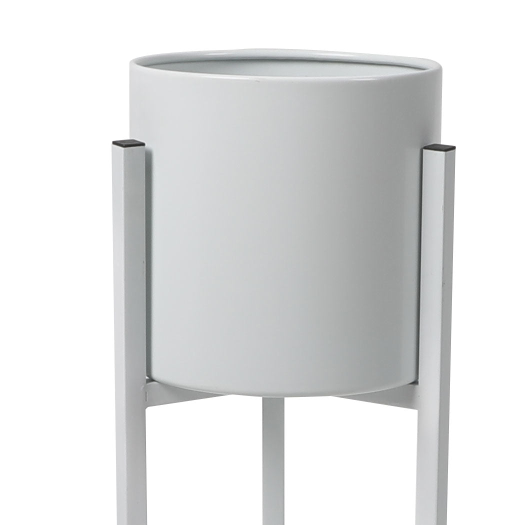 Levede Plant Stand Garden Planter Metal White Large-1910112816438841348
