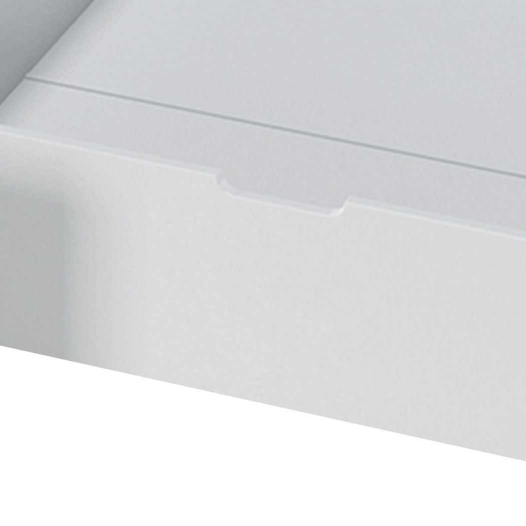 Levede 2x Bed Frame Storage Drawers White-1910113207033401349