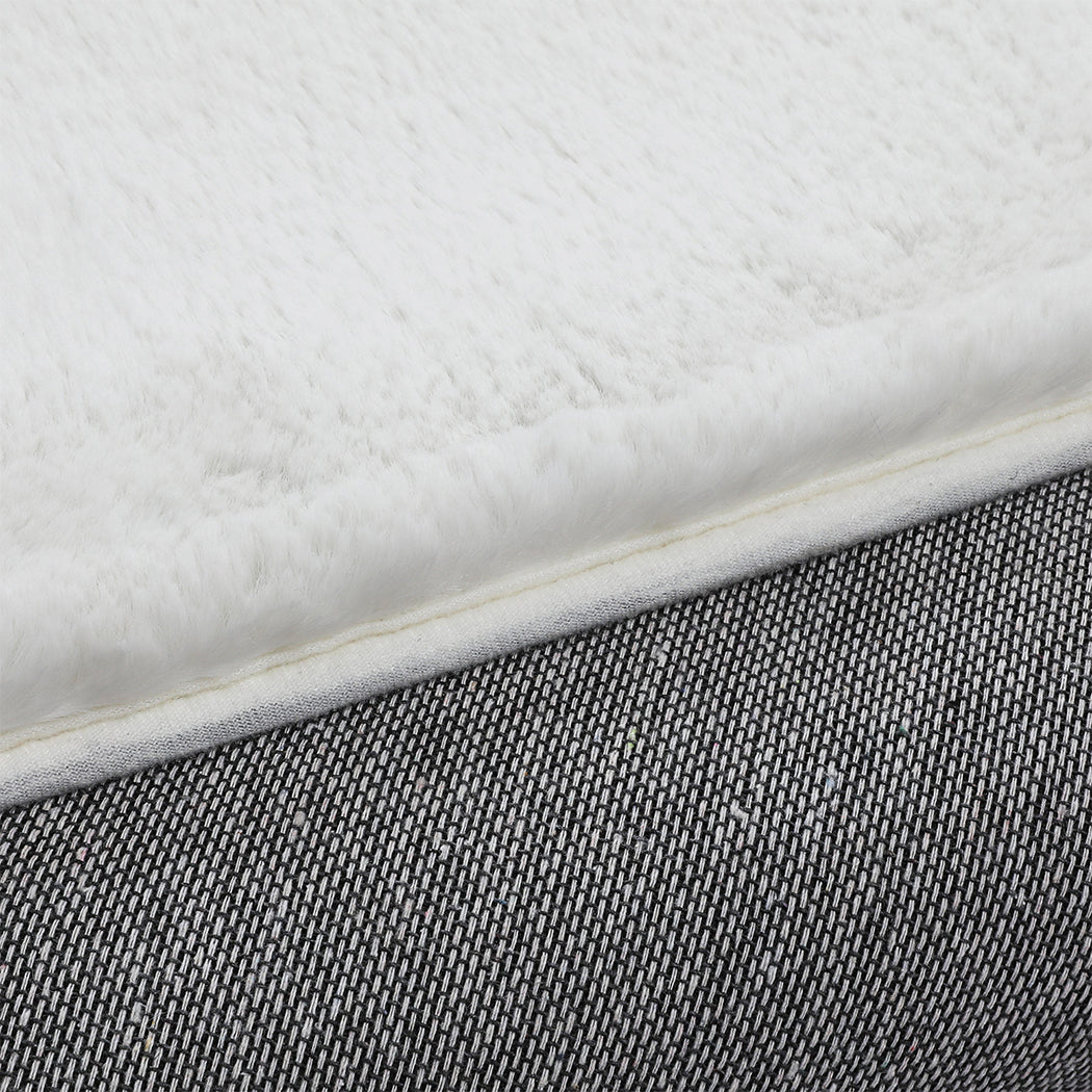 Marlow Floor Rugs Area Rug Fluffy Faux 140X200CM White-1919892882374922245