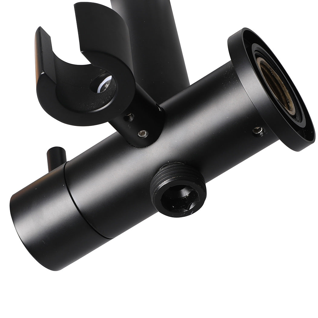 High Pressure Shower Head Set Rain Round Black-1954802953378467845