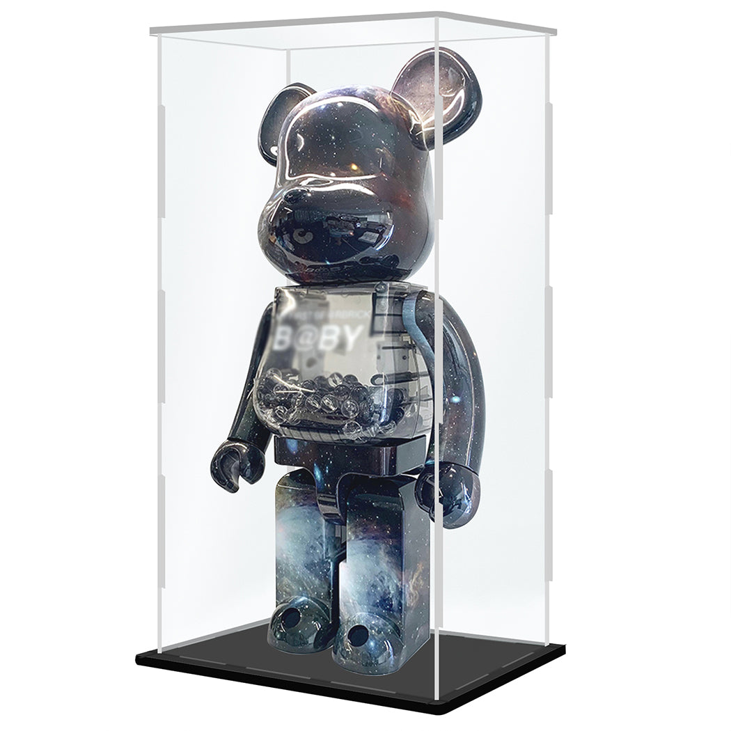 400%Bearbrick Display Case Pop Mart Black-1910113314298531845
