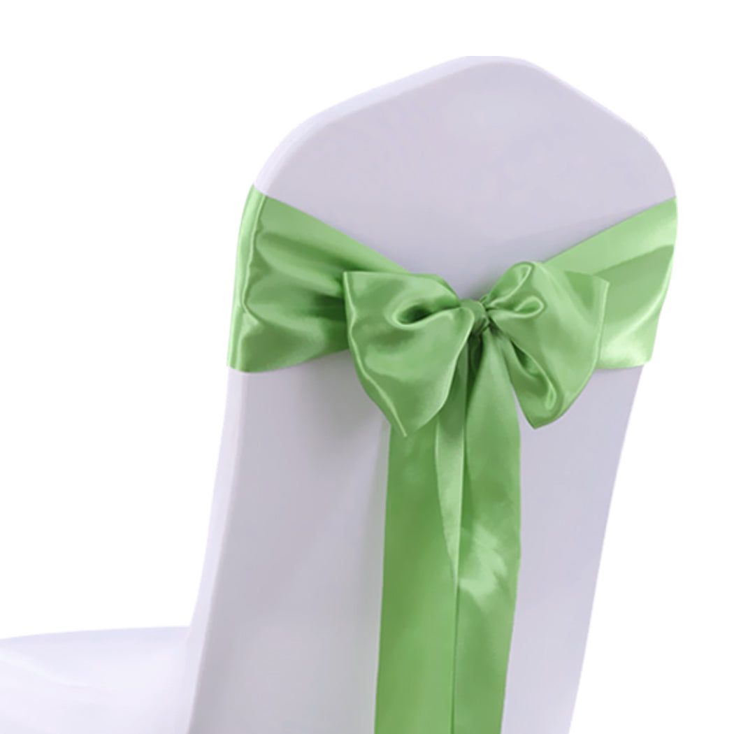 20 Green Fabric Chair Sashes Covers Grass Green-1954802693457448965
