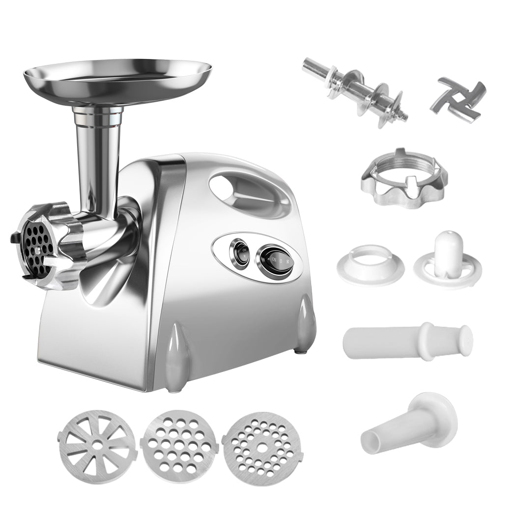 800W Electric Meat Grinder Mincer Sausage Silver-1954802838118993925