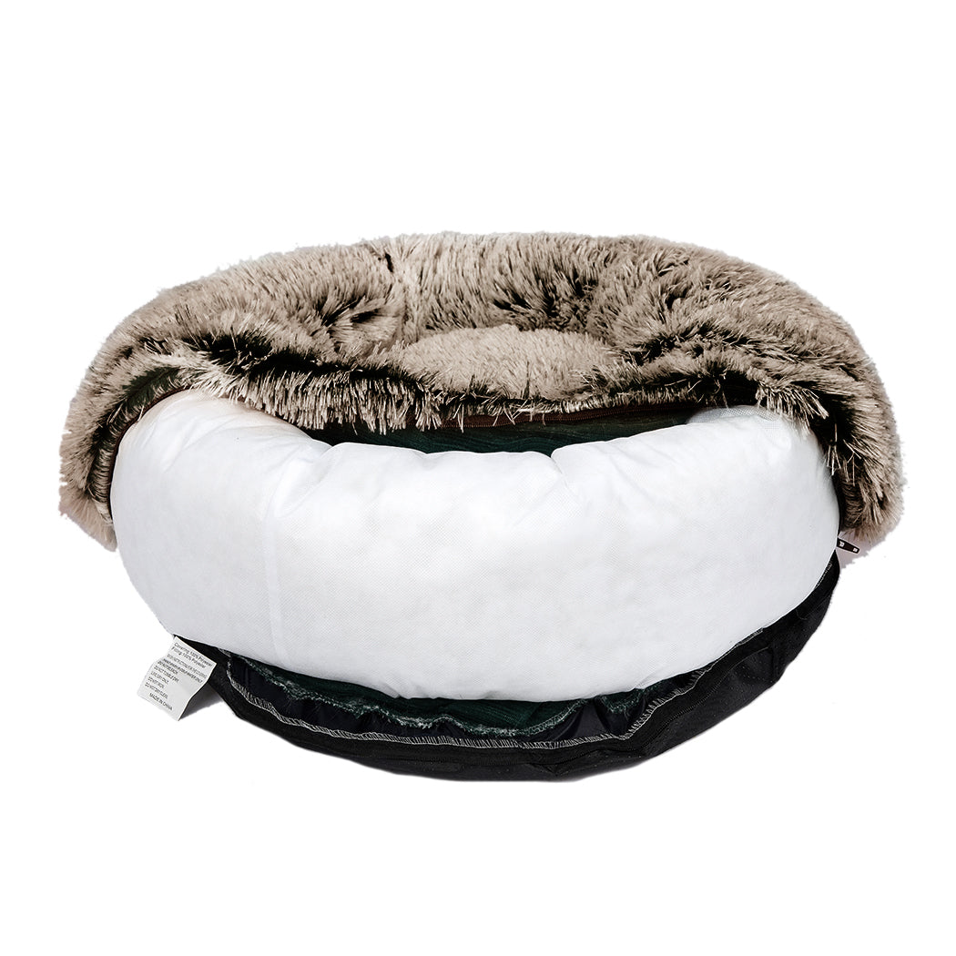 PaWz Pet Bed Cat Dog Donut Nest Calming XL Brown X-Large-1954802519809069061