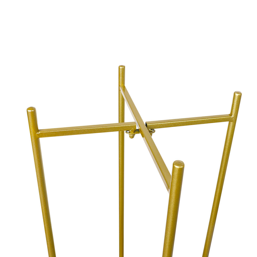 Levede 2 Tier Plant Stand Outdoor Indoor Gold Large-1954802665825374213