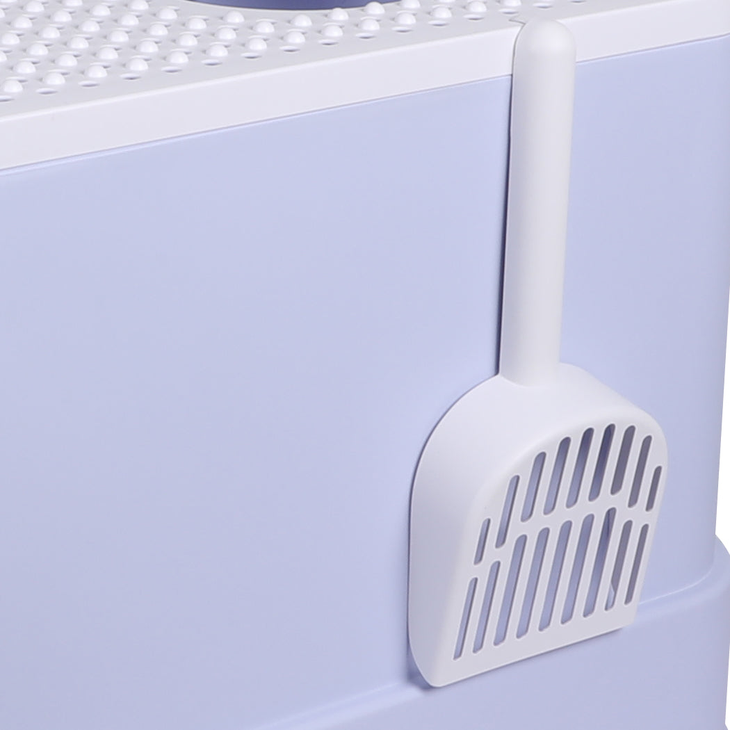 PaWz Cat Litter Box Fully Enclosed Toilet Purple-1954802512628420613