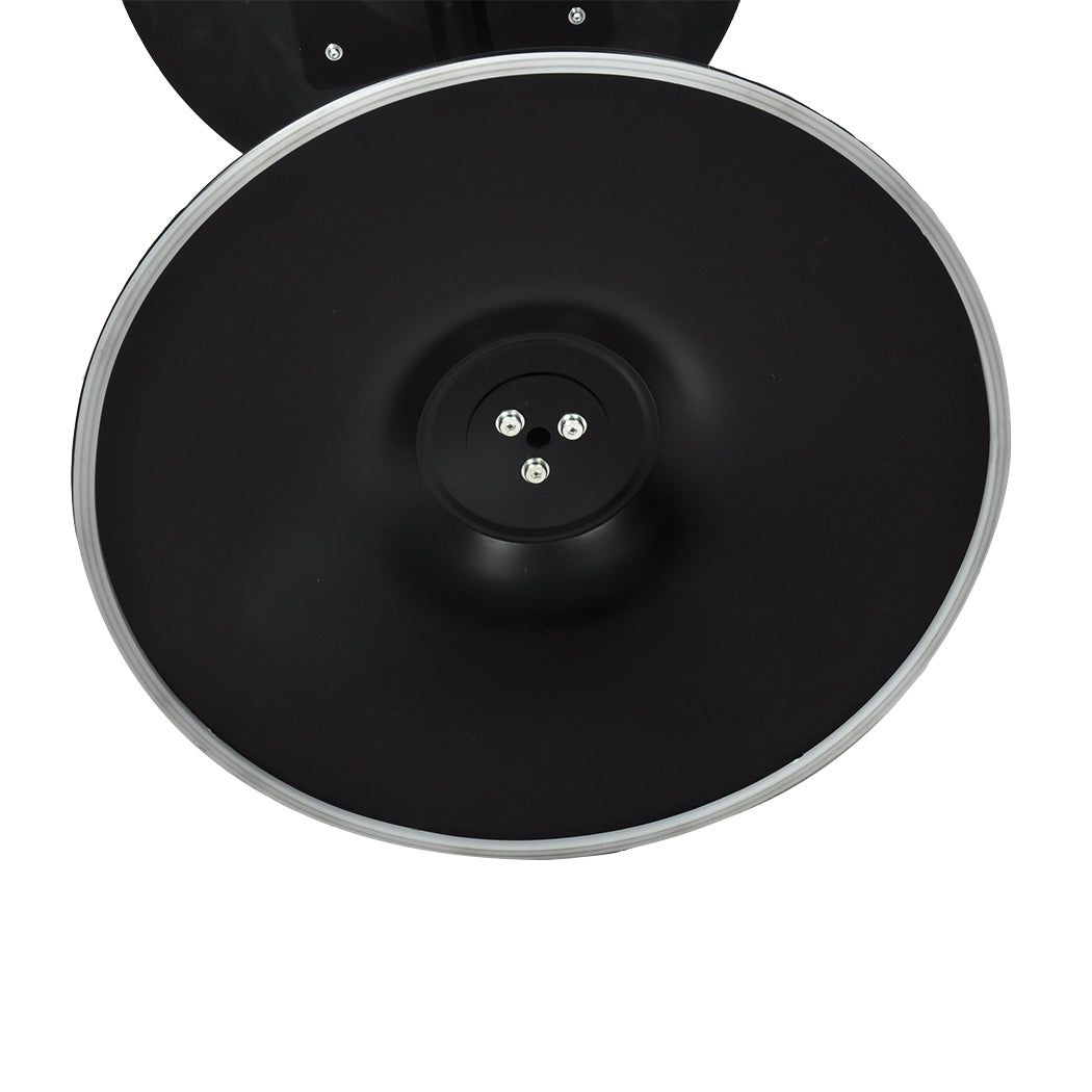 Levede 2x Round Bar Table Pub Tables Black-1954802994553950213