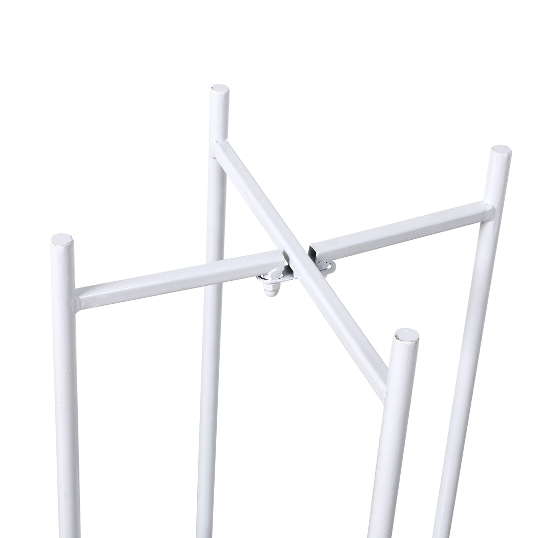 Levede 2 Tiers Plant Stand Outdoor Indoor White Large-1910112295040716805