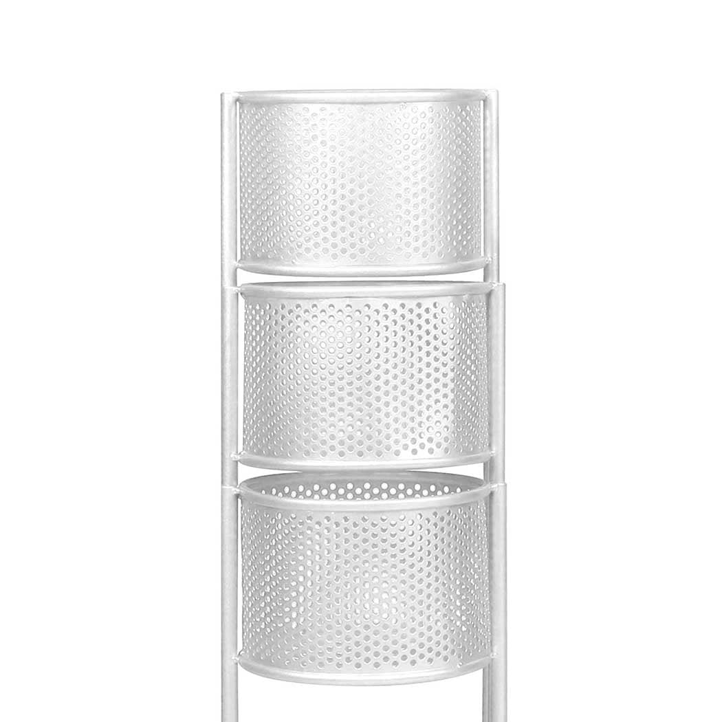 Levede 6 Tier Plant Stand Swivel Outdoor White-1910112296412254213