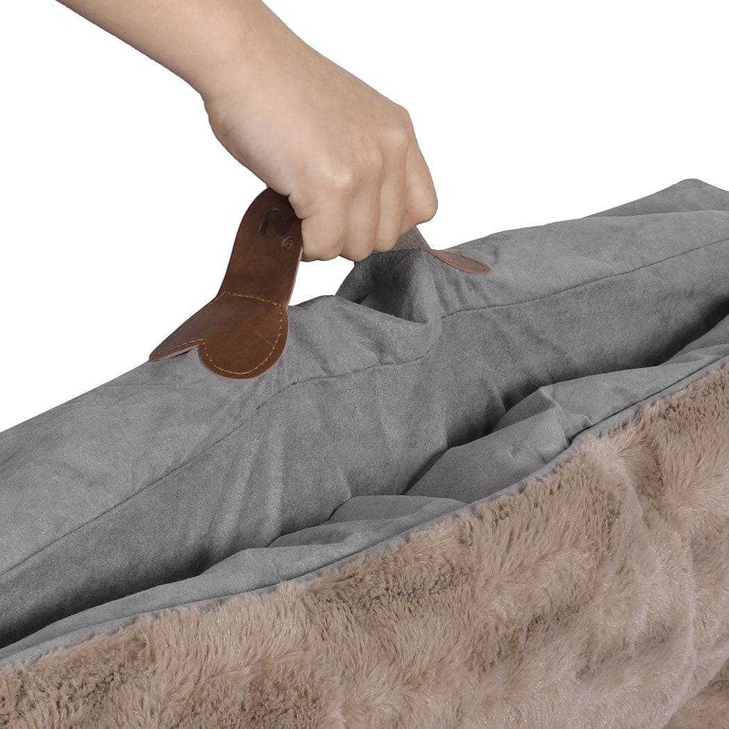 PaWz Dog Calming Bed Pet Cat Removable L Khaki Large-1910112966368432133