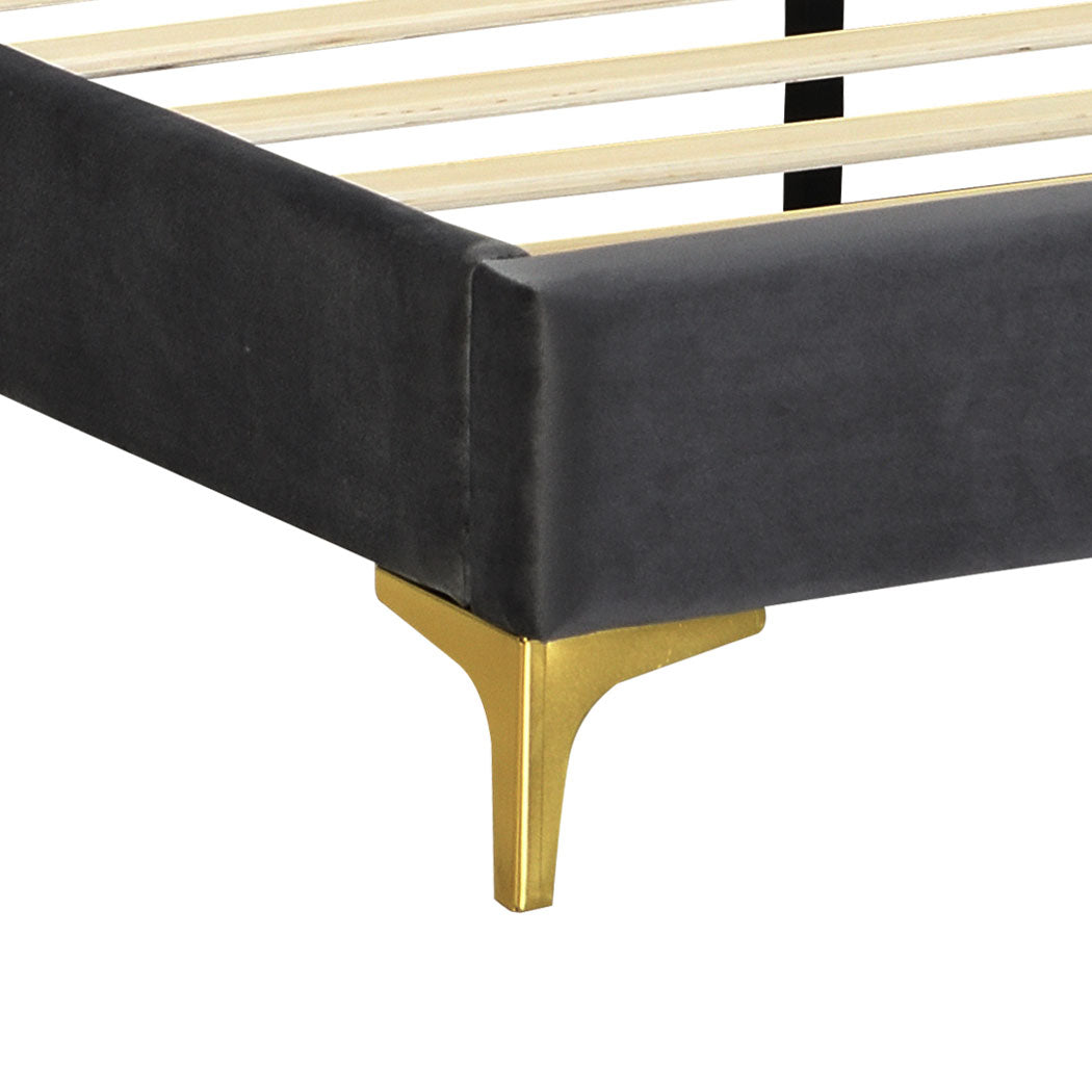 Levede Bed Frame Queen Size Mattress Grey-1910113209629675525