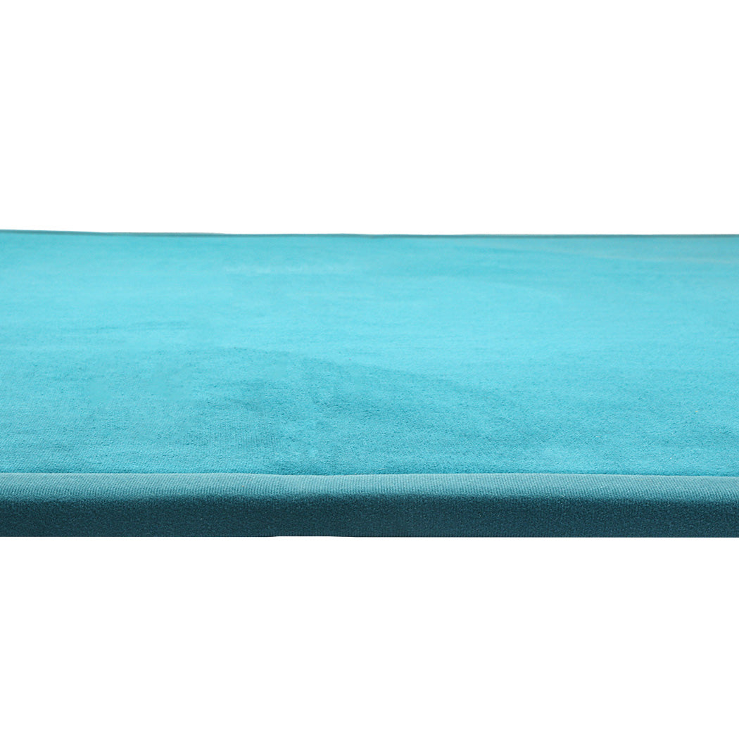 Marlow Coral Velvet Area Rugs Large Mat 150x200cm Blue-1954802461801844741