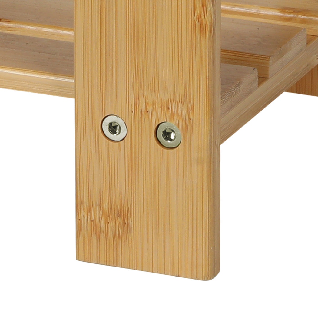Levede Bamboo Step Stool Non-Slip Foot Storage Chair-1973193592314925061