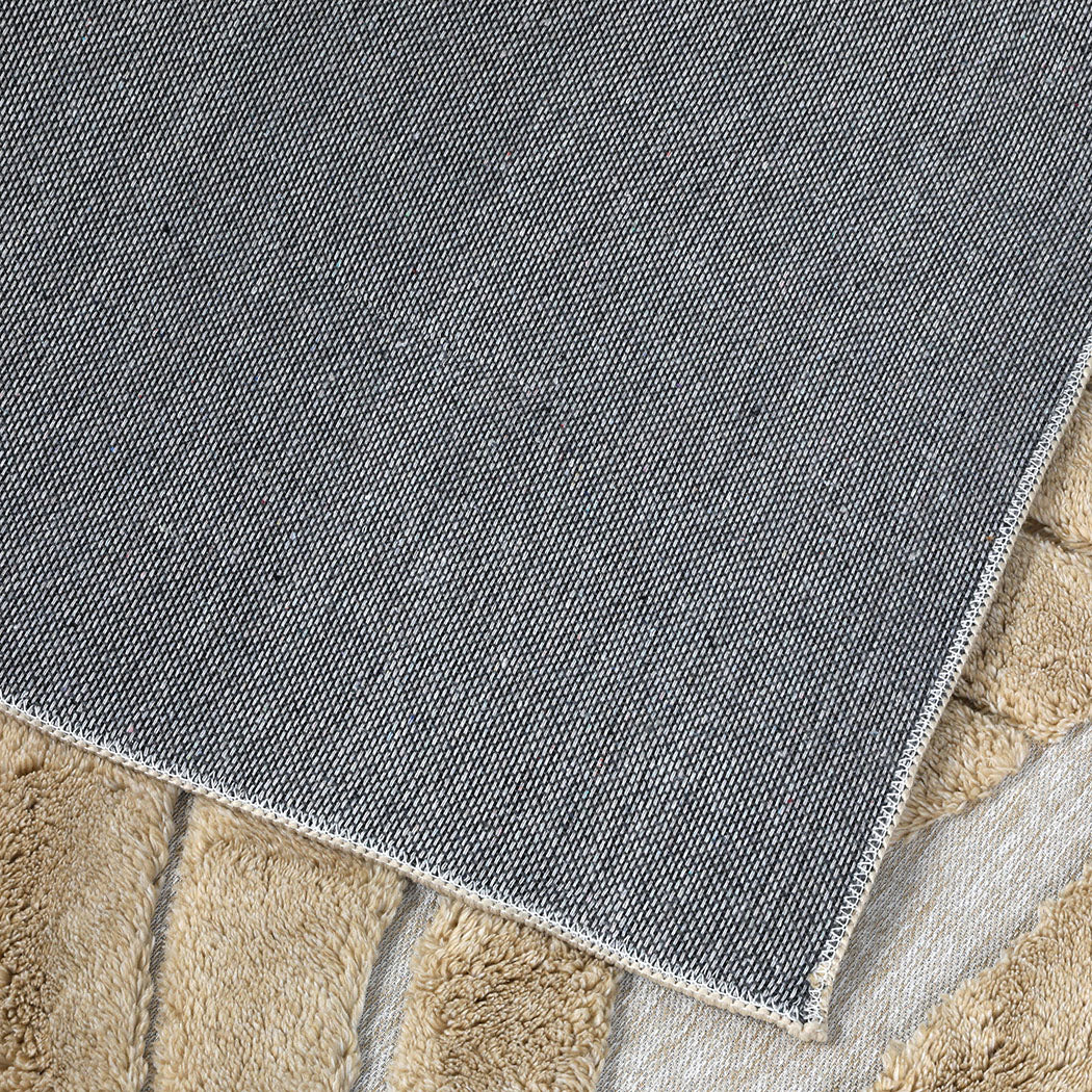 Marlow Floor Rug Soft Embossed Carpet Non Slip Plush Shaggy Rugs Leaf Pattern-1954802391215902725