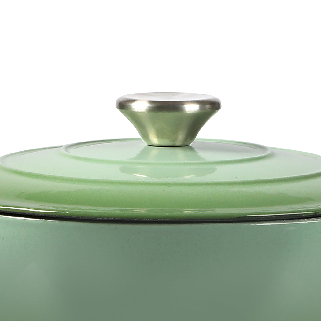 TOQUE 4L Enamel Dutch Oven Pot in Green Colour-1954802795852992517