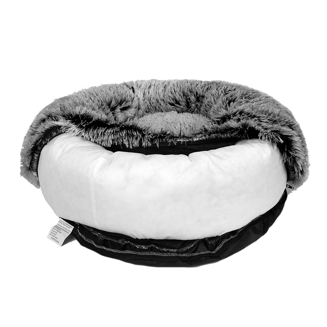 PaWz Pet Bed Cat Dog Donut Nest Calming XXL Charcoal XX-Large-1954802521629396997