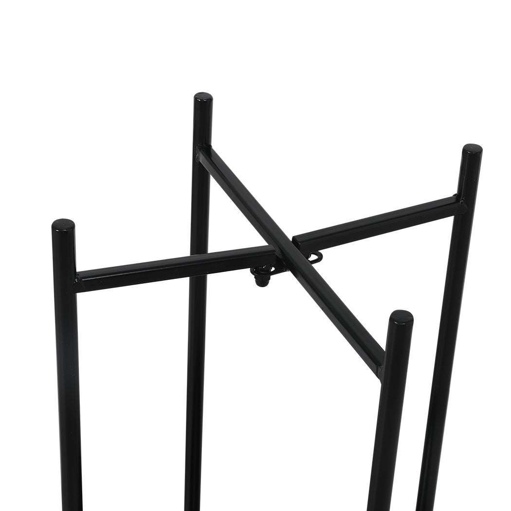 Levede 2 Tier Plant Stand Outdoor Indoor Black Large-1954802665653407749