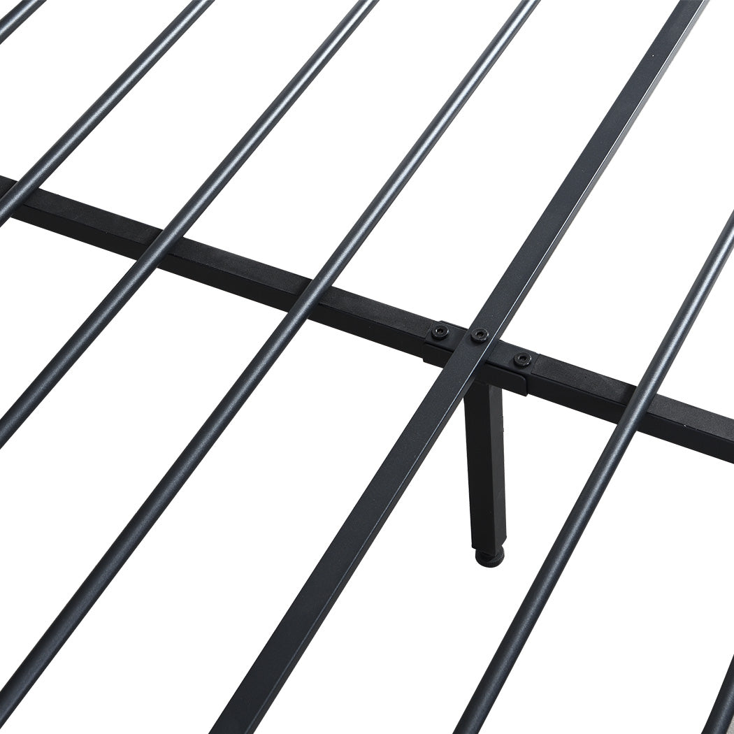 Levede Double Metal Bed Frame LED Lights 2 Drawers-1954802443862806533