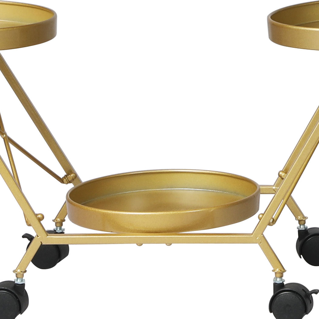 Levede Plant Stand Garden Outdoor Indoor Gold-1910112304276574213