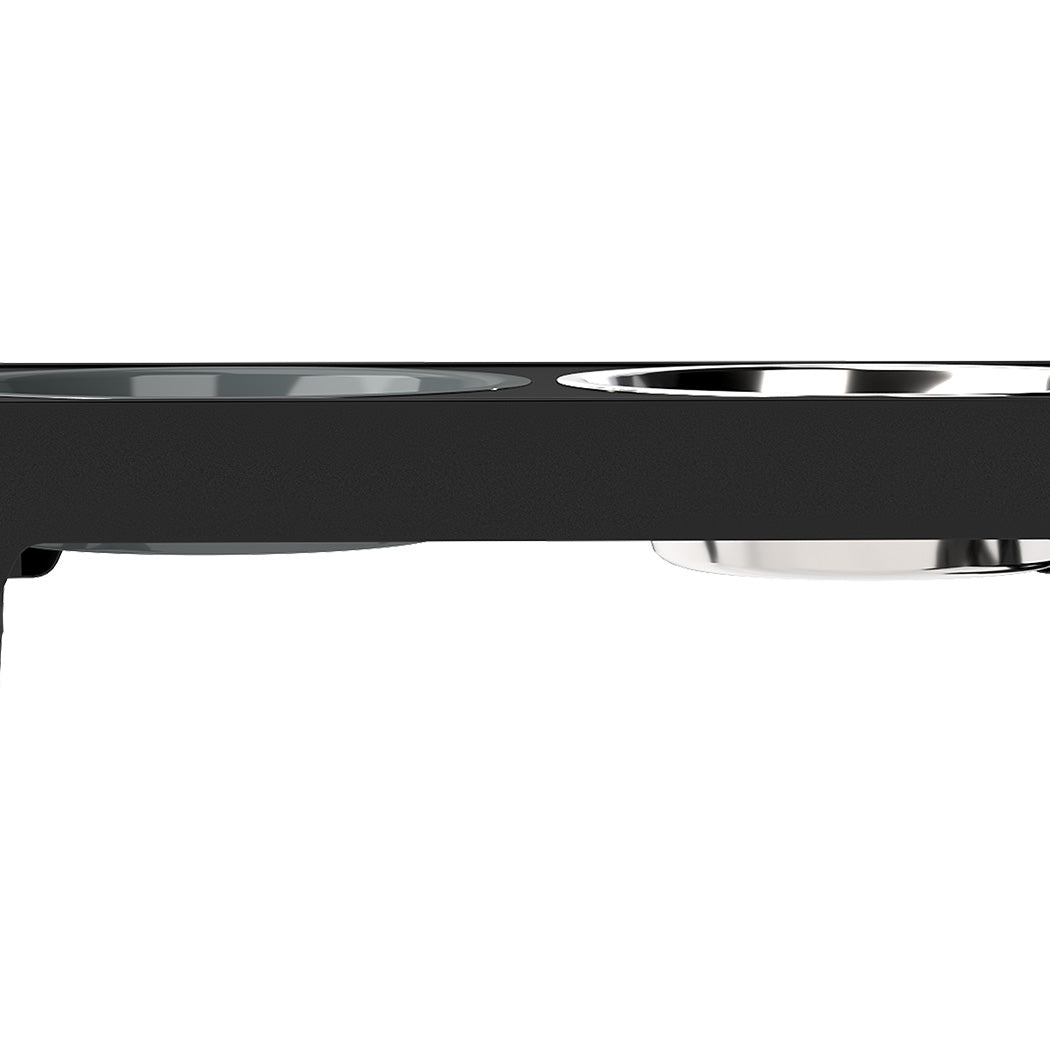 PaWz Elevated Dog Bowls 2 Stainless Steel Bowls and 1 Slow Feeder Bowl-1973193549021319173