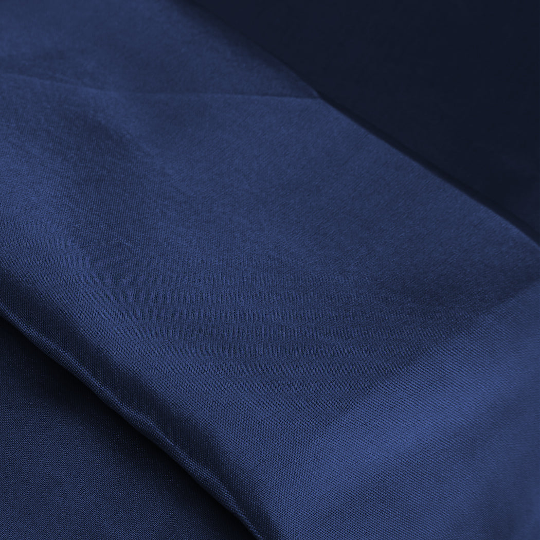 DreamZ Silky Satin Sheets Fitted King Blue-1954802913859735557