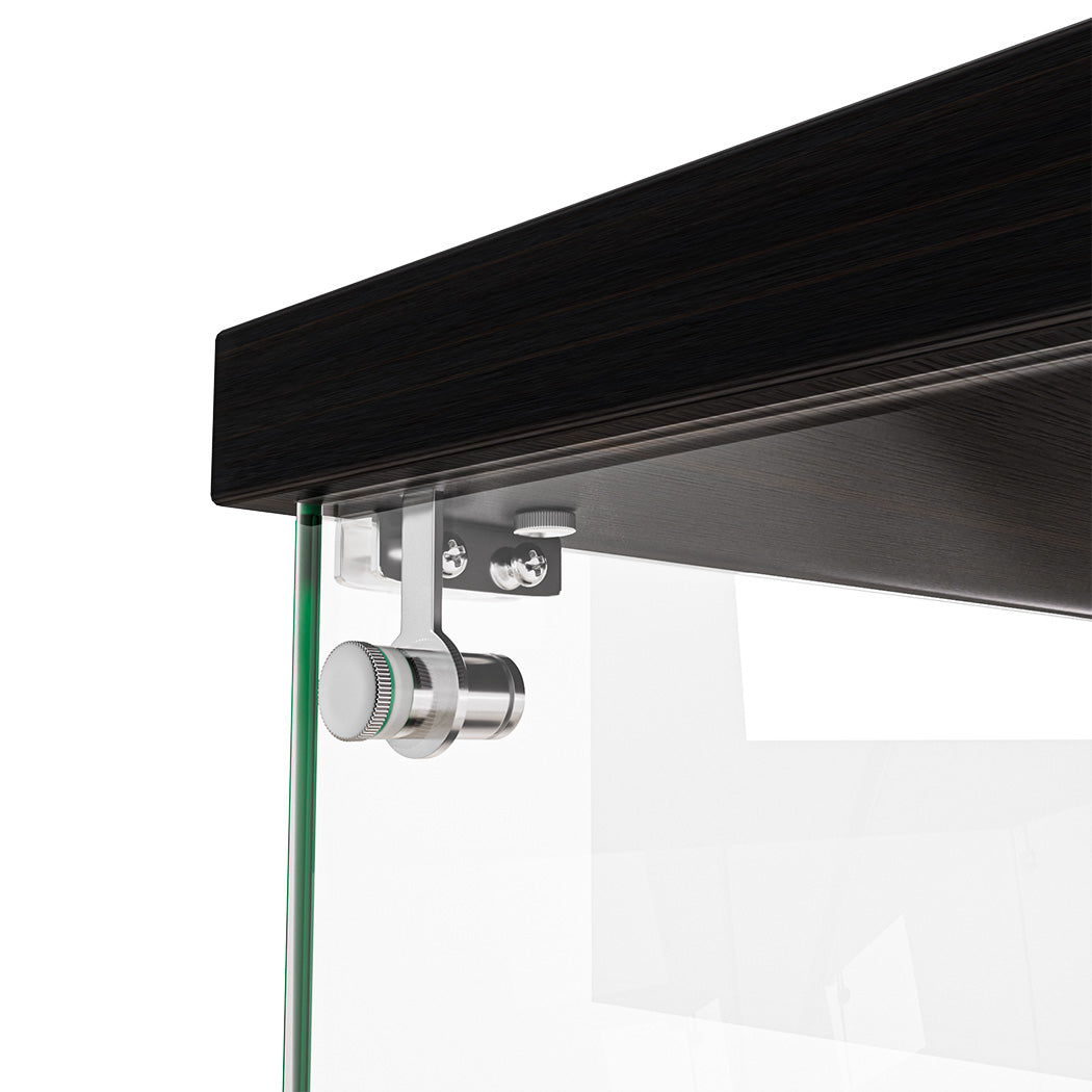 Stacked Glass Display Cabinet Lockable Collections Storage 2 Tier Shelf 2 Door-1954802399797448709