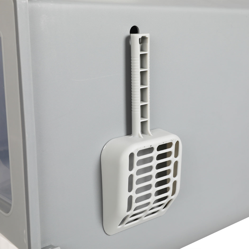 PaWz Fully Enclosed Cat Litter Box Mat Grey-1954802566021910533