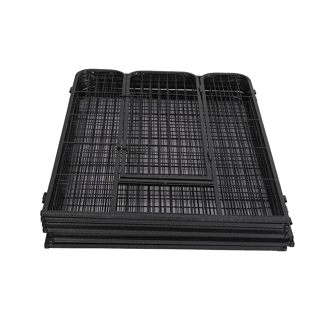 PaWz 8 Panel Pet Dog Playpen Puppy Exercise Black 4kg chicken-1954803024803270661