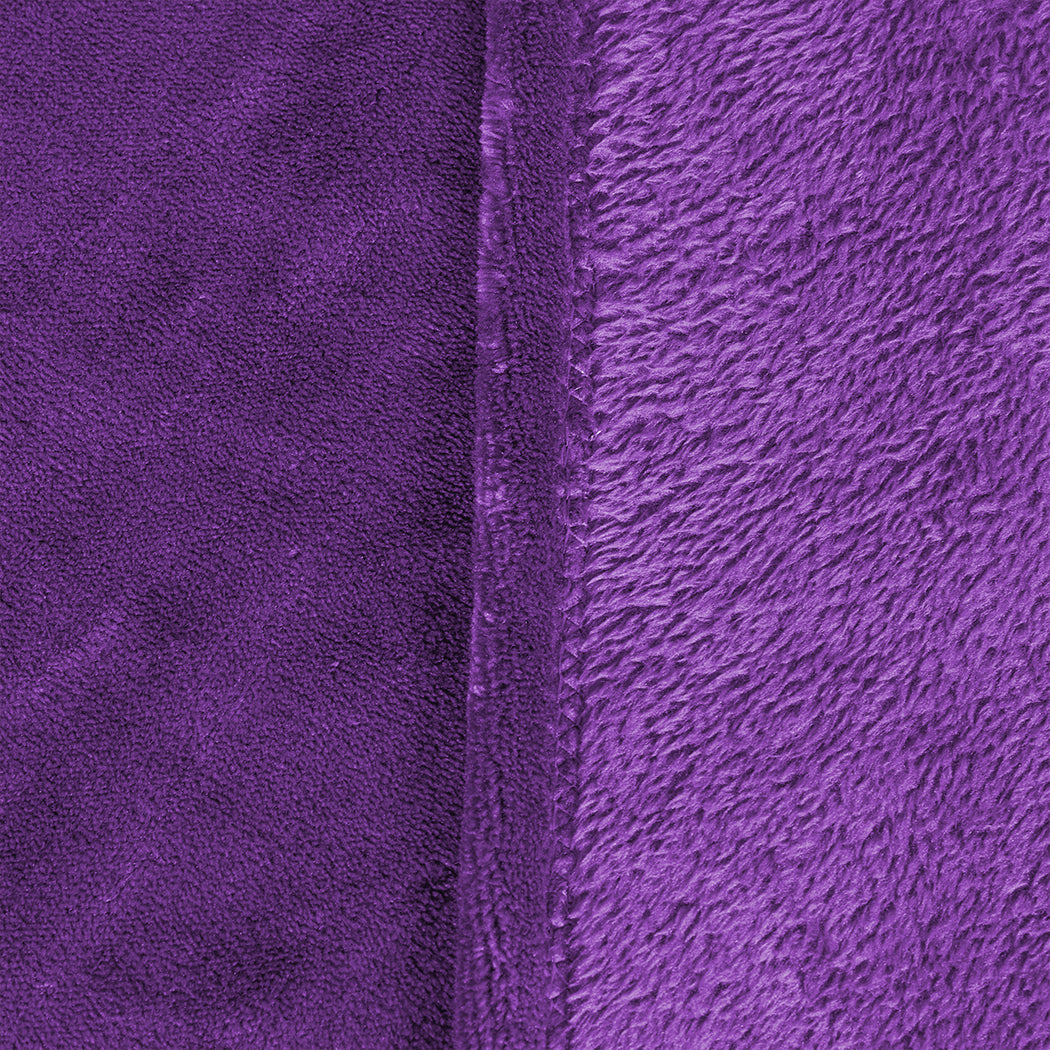 DreamZ 320GSM 220x160cm Ultra Soft Mink Aubergine Single-1954802938111201285