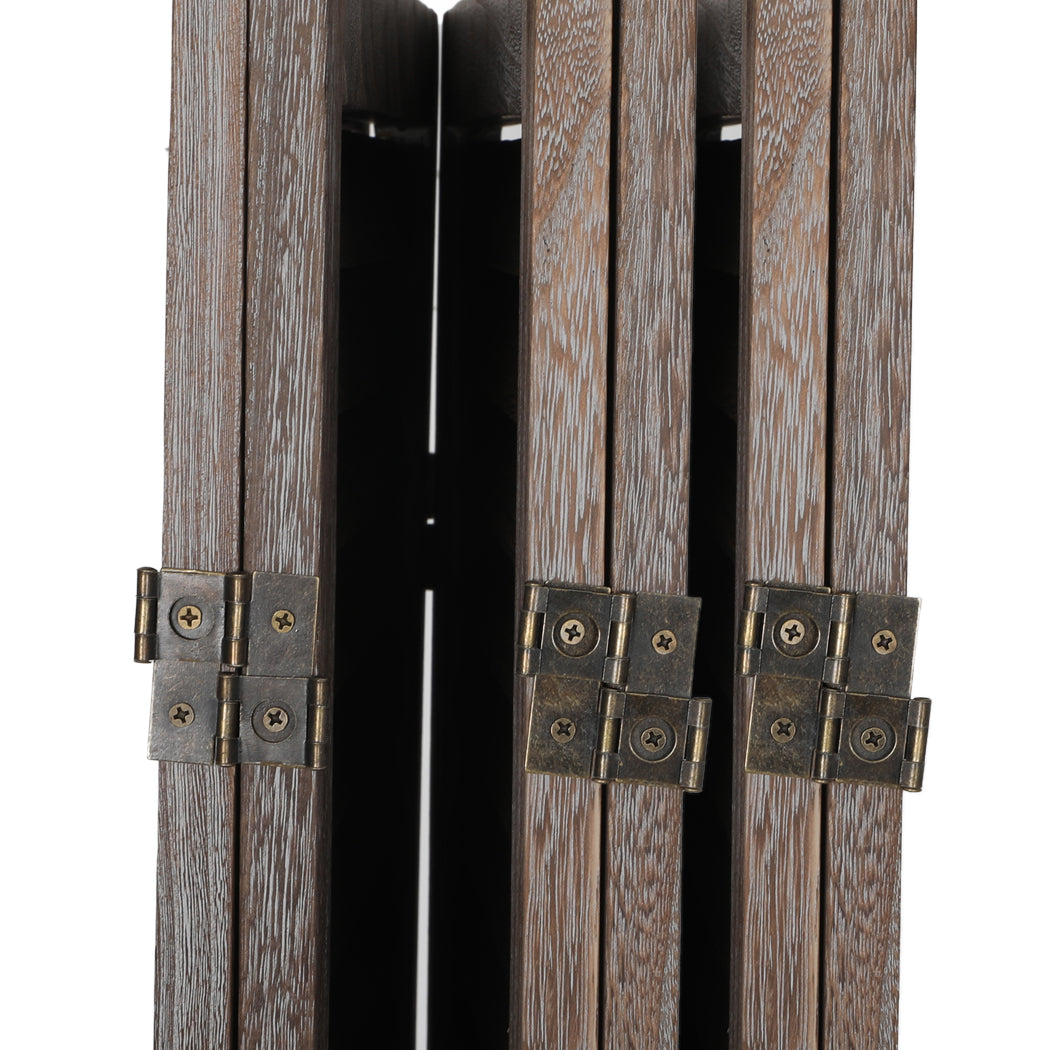 Levede Room Divider 6 Panel Folding Brown-1954802329907761157