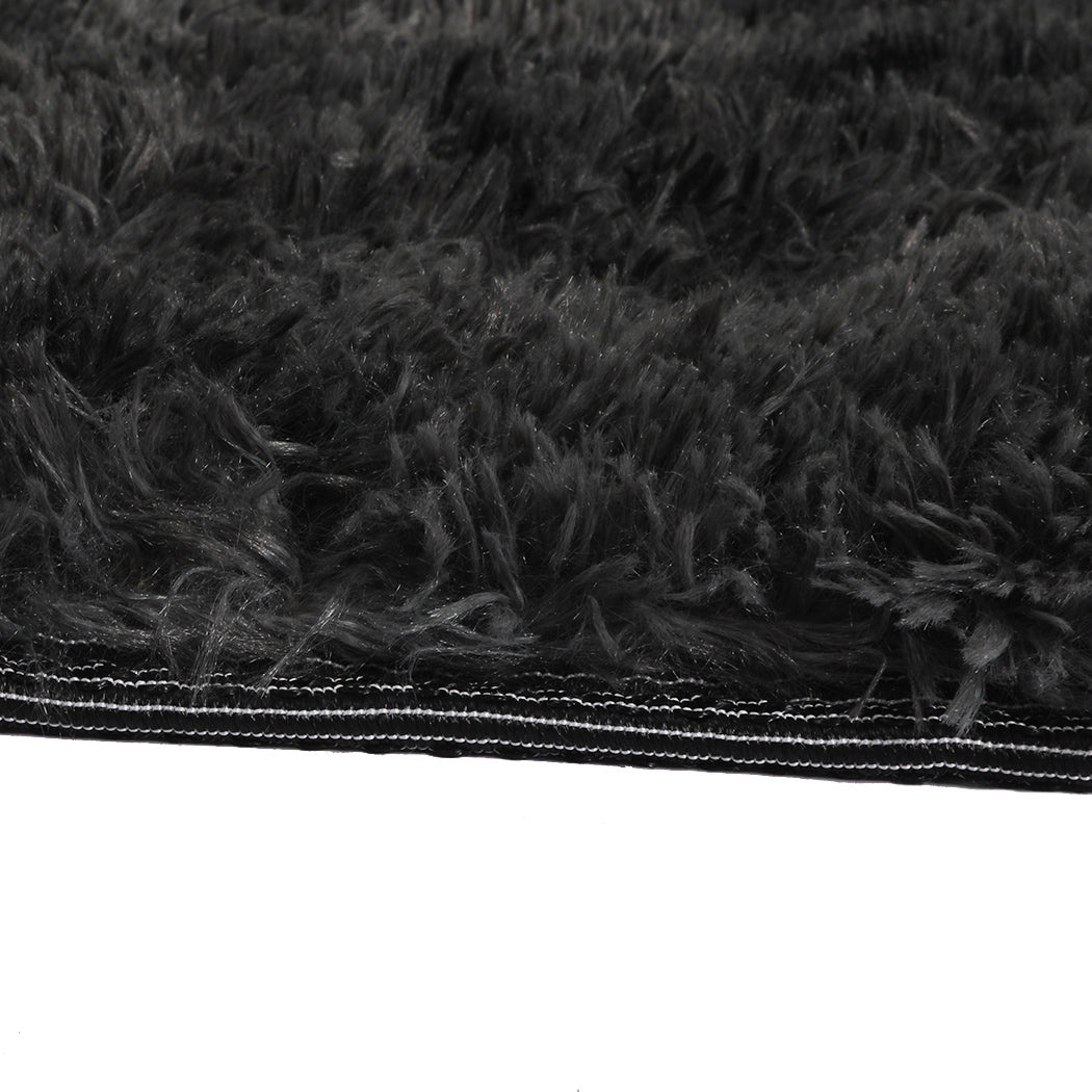 Marlow Floor Rug Shaggy Rugs Soft Large Black 160x230cm-1910113056181063685