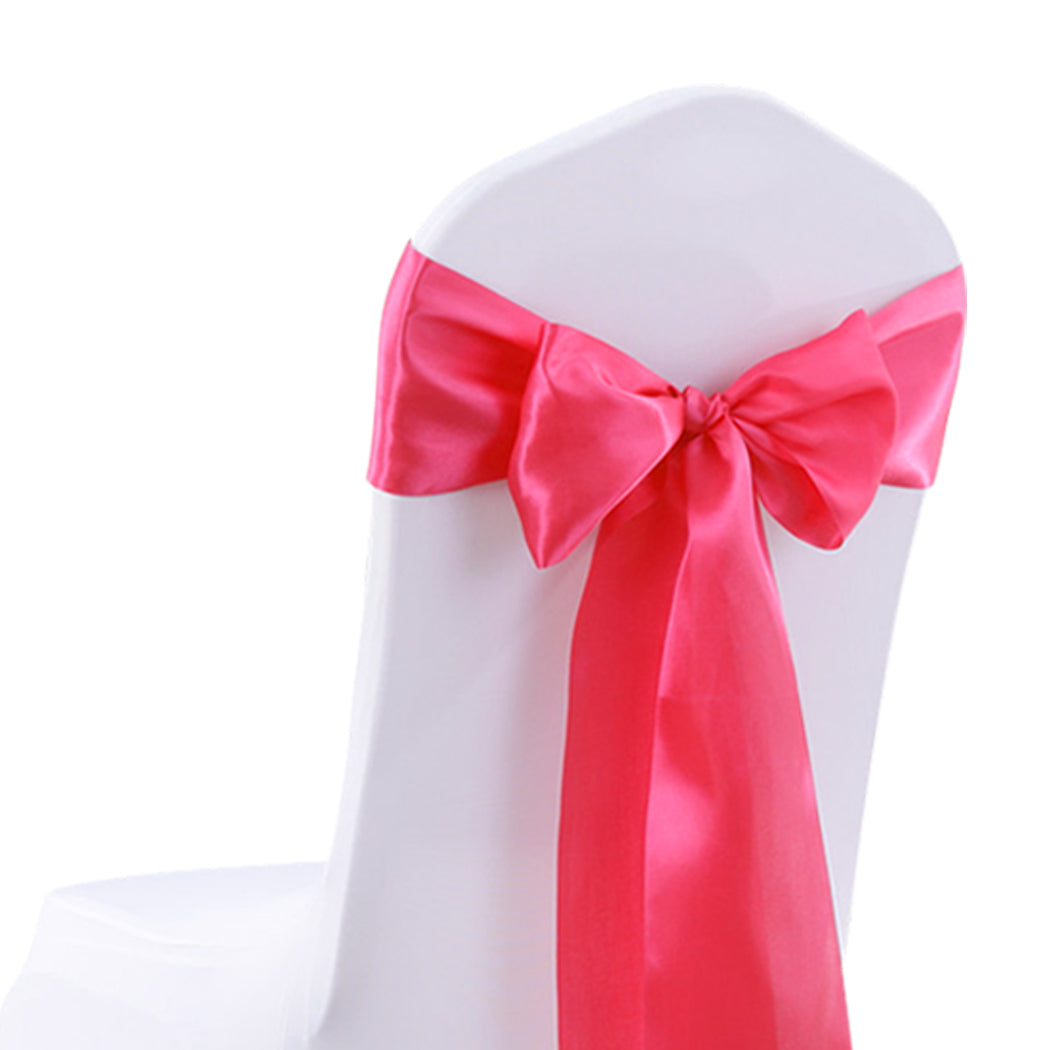 50x Satin Chair Sashes Cloth Cover Wedding Mauve-1954802695252611077