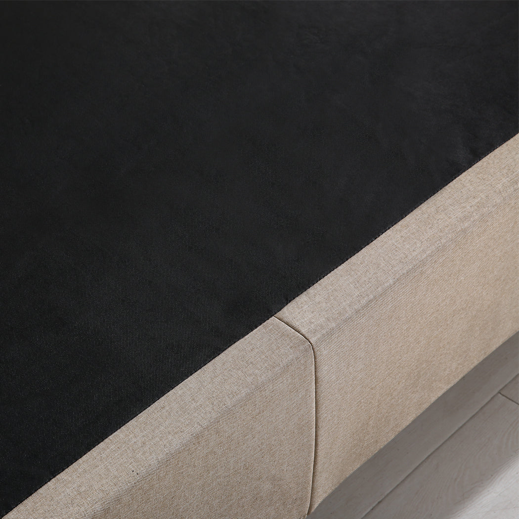 Levede Fabric Bed Frame Double Gas Lift Double Beige-1954802921967325189