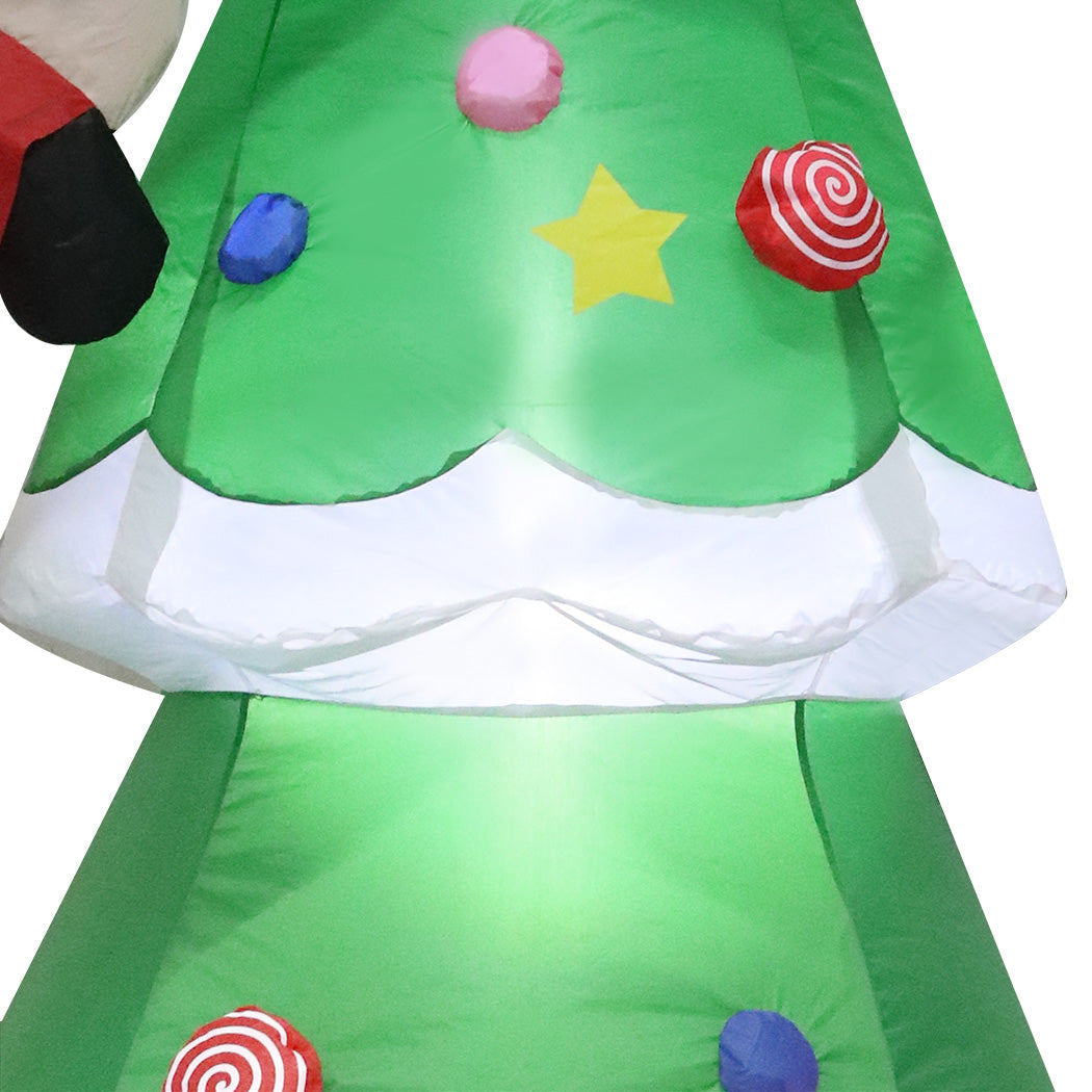 Santaco Inflatable Christmas 2.4M Xmas Tree Santa Claus-1973194174362685445