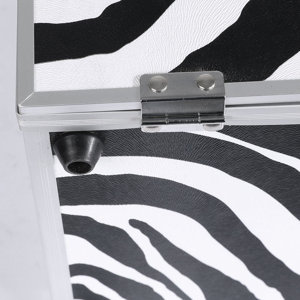 Professional Makeup Cosmetic Case Organizer Zebra-1919892884560154629