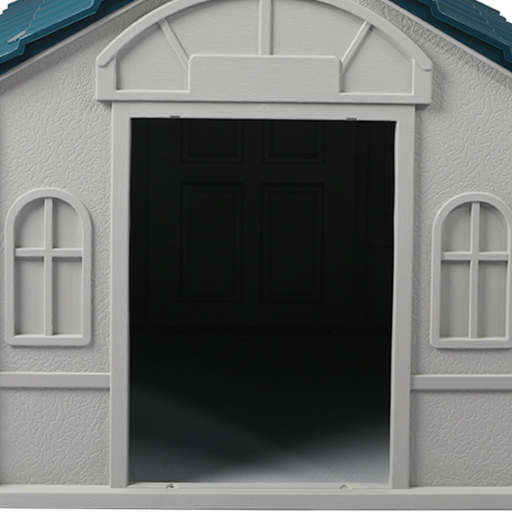 PaWz Dog Kennel Outdoor Indoor Pet Plastic XL Blue-1954802531251130373