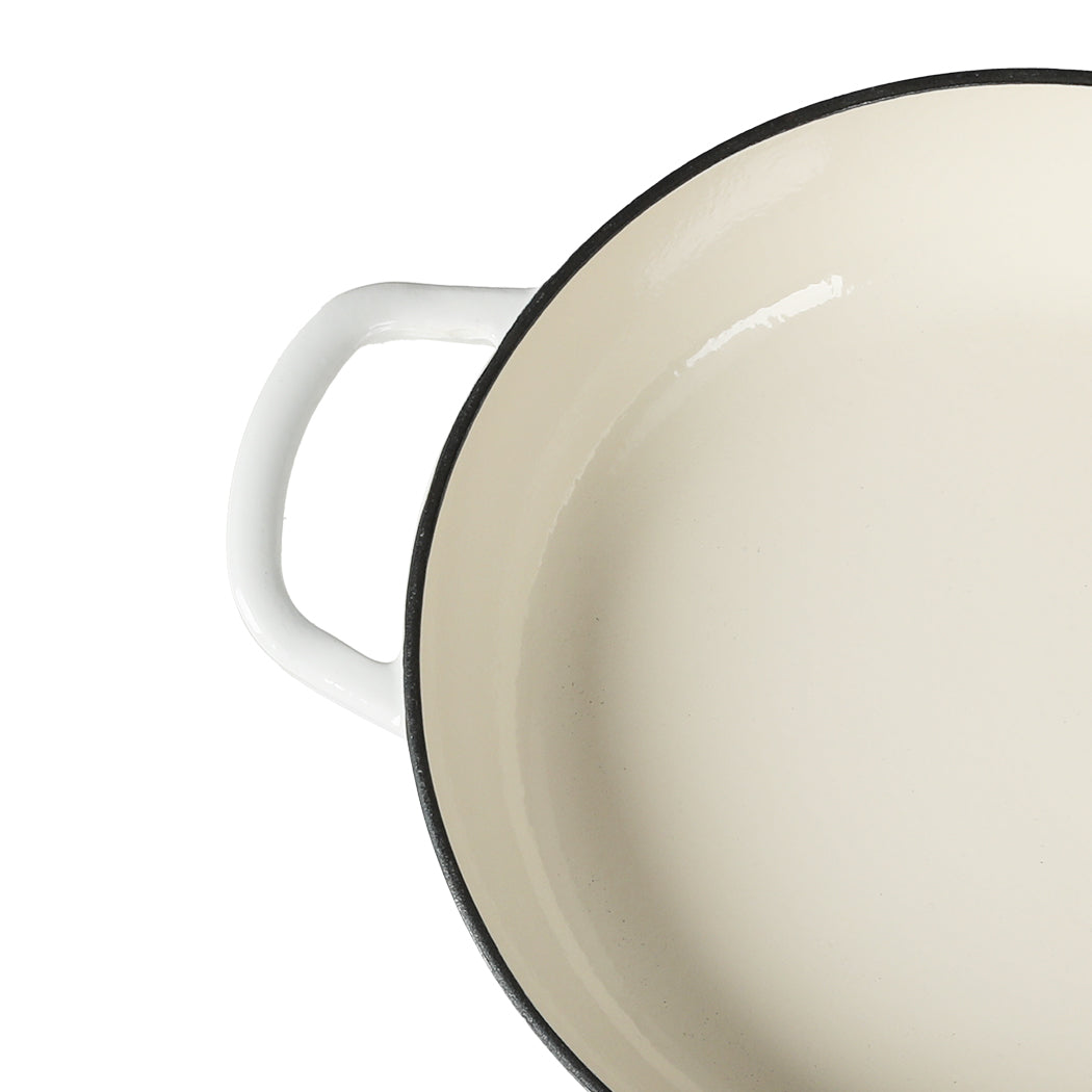 TOQUE 3.5L Enamel Dutch Oven Pan in White Colour-1910112821203570693