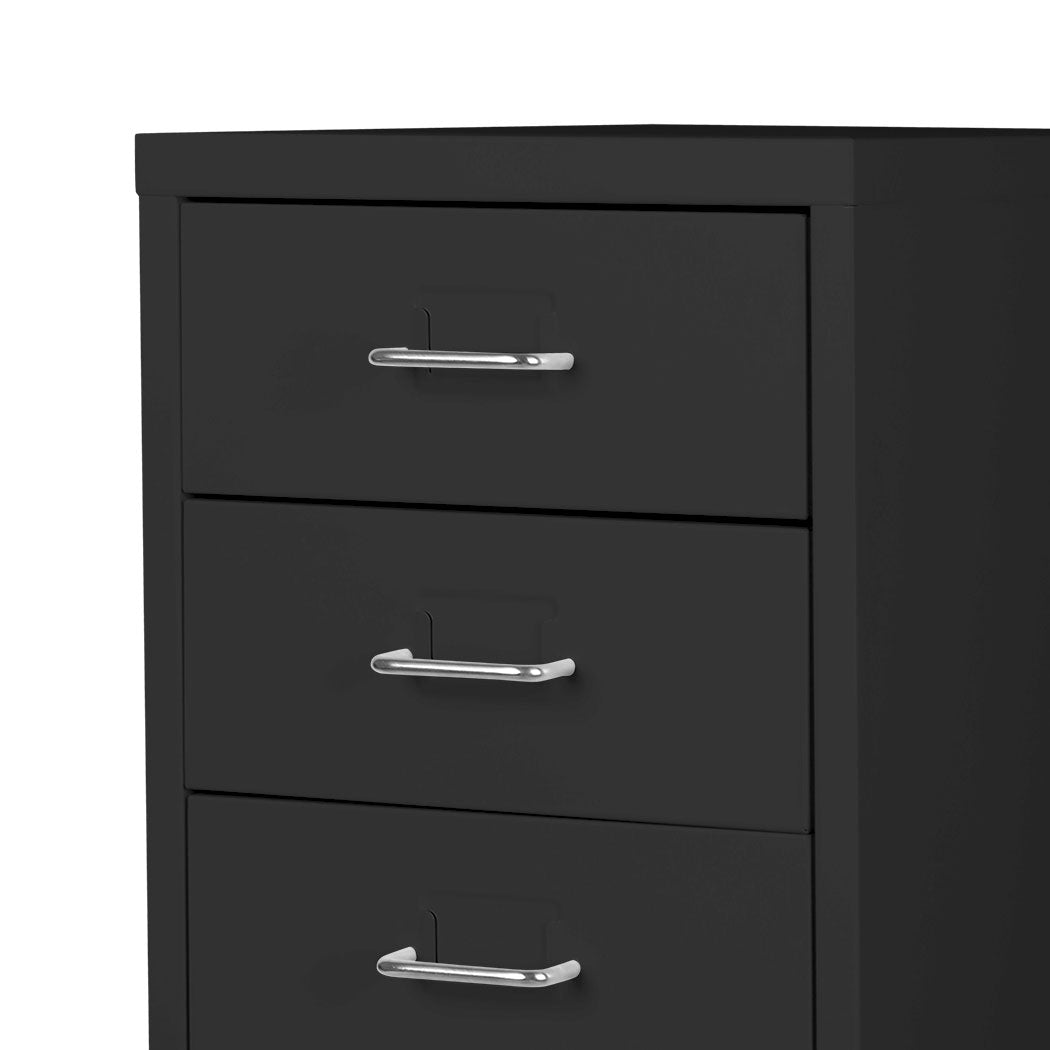 Levede 8 Drawer Office Cabinet Drawers Black-1954802725078306821