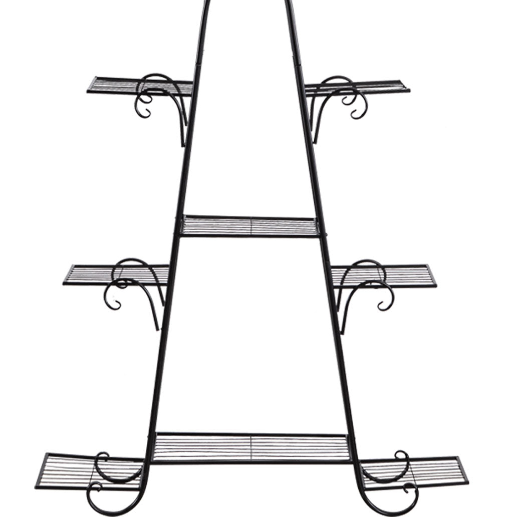 Levede Outdoor Indoor Metal Plant Stand Black-1910112812177428485