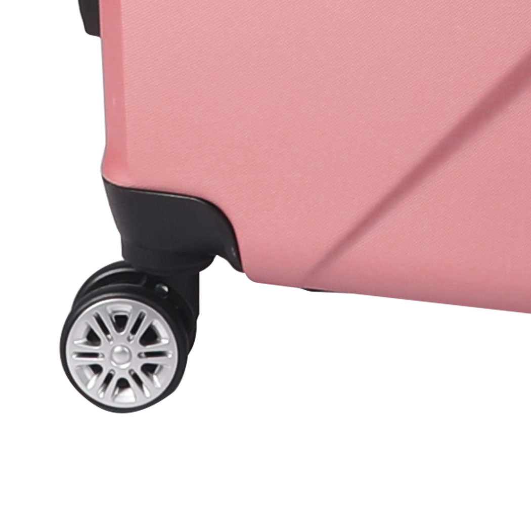 Slimbridge 2pcs 20"Travel Luggage Set Rose Gold-1954802808876306437