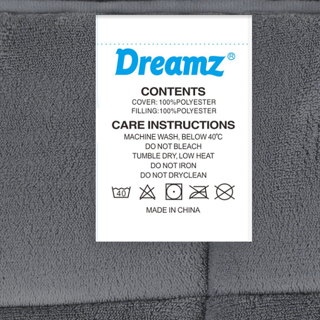 DreamZ Quilt Doona Comforter Blanket Grey Queen-1954802584166469637