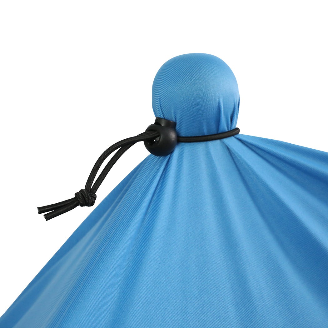 Beach Tent Camping Canopy 2-4 Person Family Sun Shade Shelter 210x210cm Blue-1954802654450421765