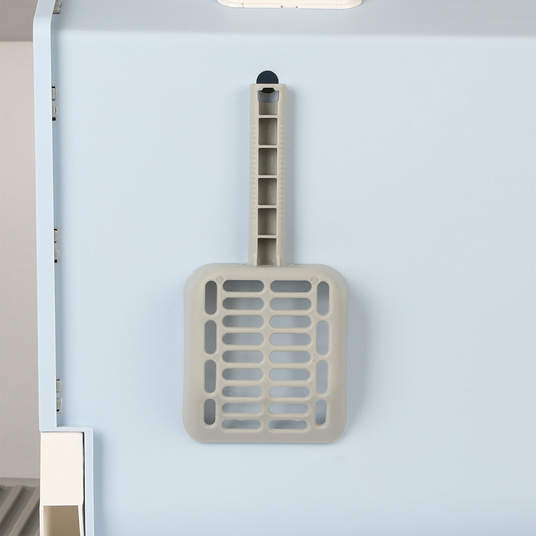 PaWz Fully Enclosed Cat Litter Box Mat Blue-1954802565841555461