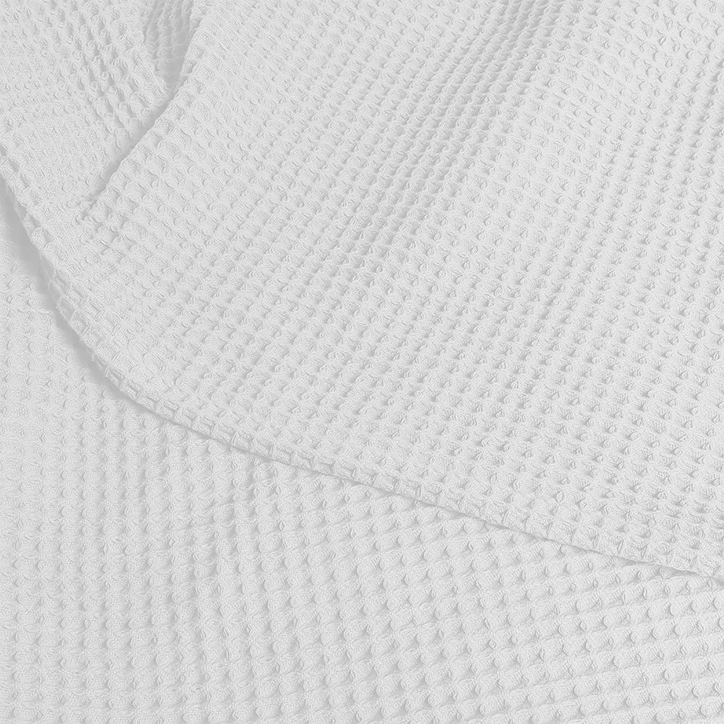 DreamZ Throw Blanket Cotton Waffle Blankets White King-1919892916566888453