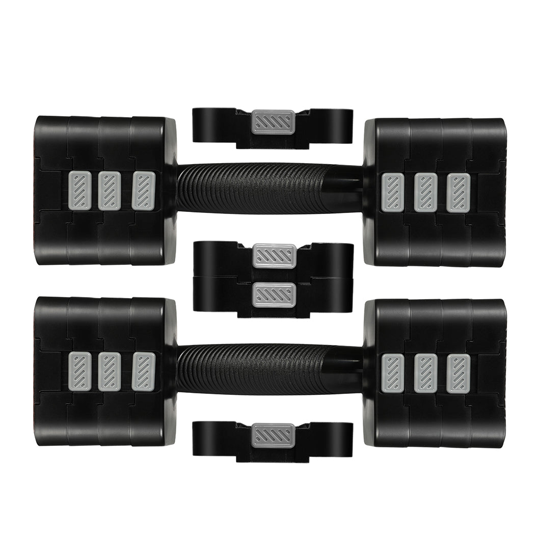 Centra A Pair 2.8KG-10KG Dumbbells Black-1954802366654058501